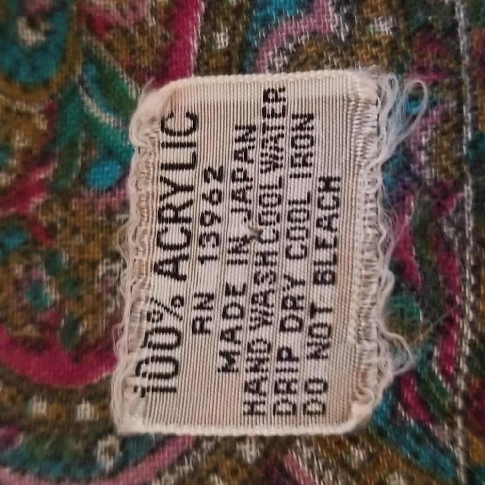 Beautiful royal blue scarf. Made in Japan - Picture 6 of 7